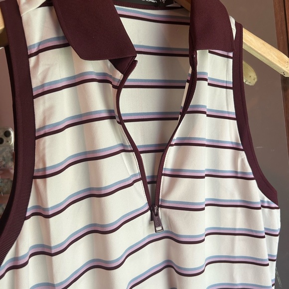 NWT RLX Ralph Lauren Women Striped Sleeveless Zip Airflow Polo Golf Dress Size S - Picture 9 of 13